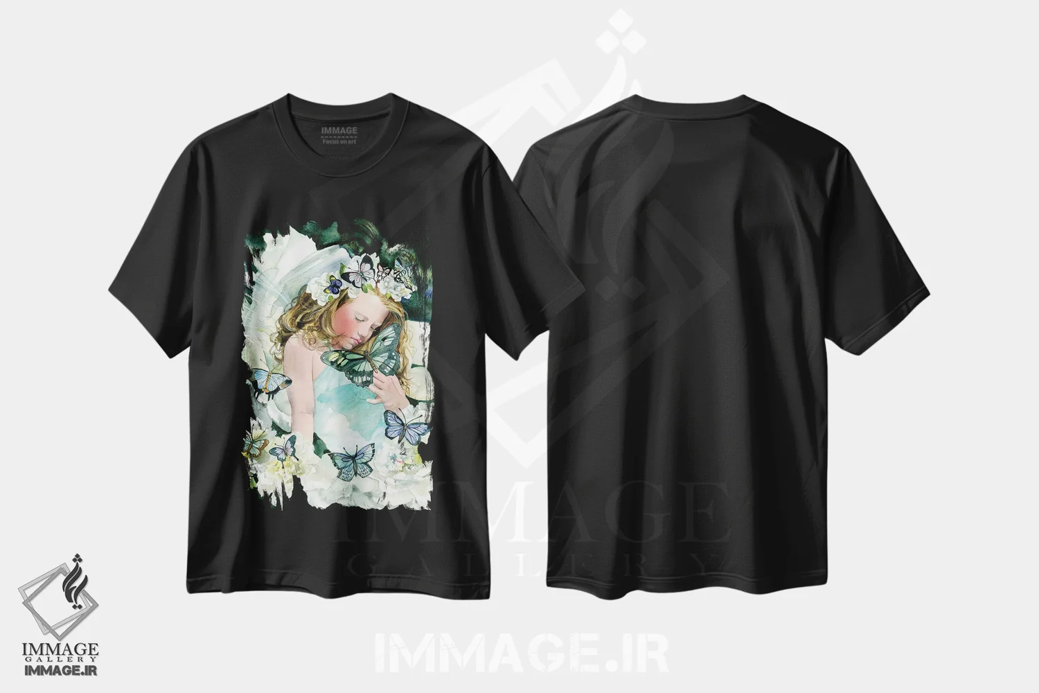 تیشرت مشکی طرح دار بوسه های پروانه ای، دکور معاصر اثر جودیت استاین | immage.ir