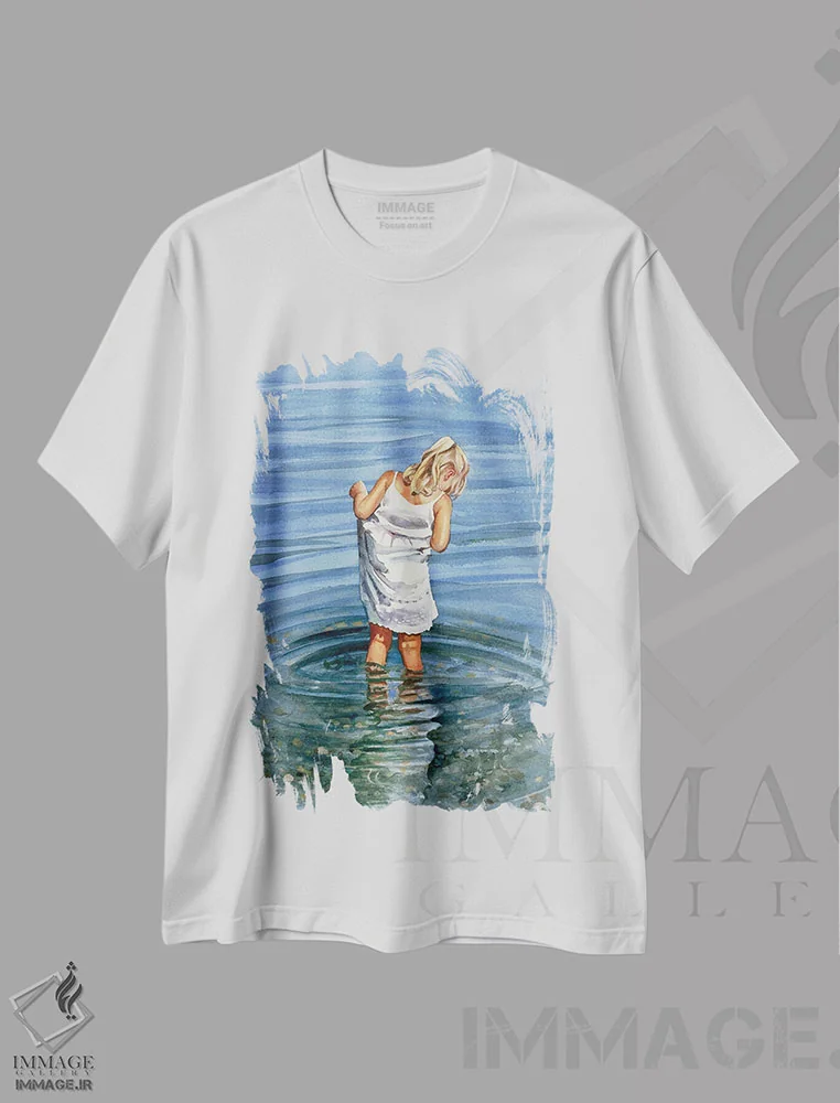 تیشرت سفید طرح دار مشغول به کاری شدن، دکور معاصر اثر جودیت استاین | immage.ir