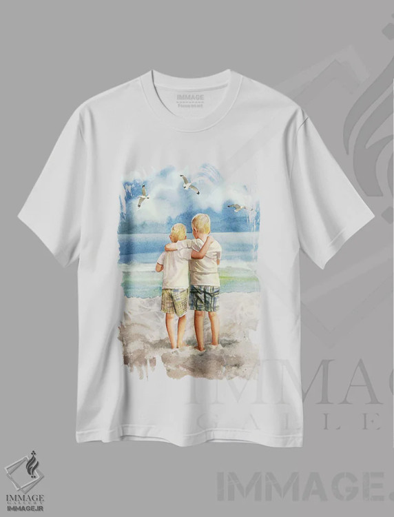 تیشرت سفید طرح دار او سنگین نیست، دکور معاصر اثر جودیت استاین | فروشگاه ایماژ