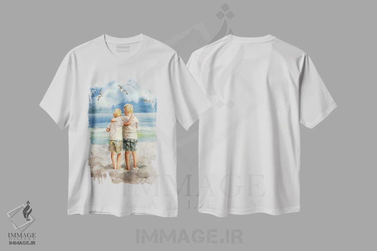 تیشرت سفید طرح دار او سنگین نیست، دکور معاصر اثر جودیت استاین | فروشگاه ایماژ