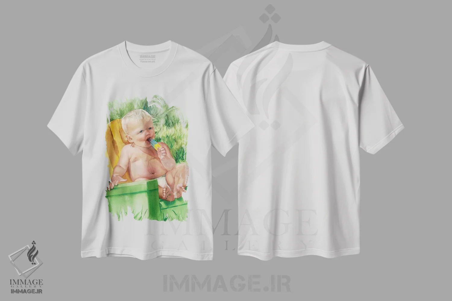 تیشرت سفید طرح دار این یک پاپسیکل است، دکور معاصر اثر جودیت استاین | فروشگاه ایماژ