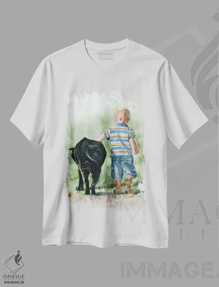 تیشرت سفید طرح دار باید عاشق سگ ها بود، دکور معاصر اثر جودیت استاین | فروشگاه ایماژ