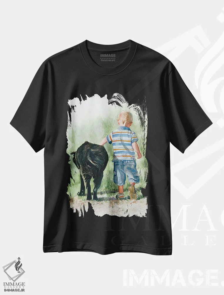 تیشرت مشکی طرح دار باید عاشق سگ ها بود، دکور معاصر اثر جودیت استاین | immage.ir