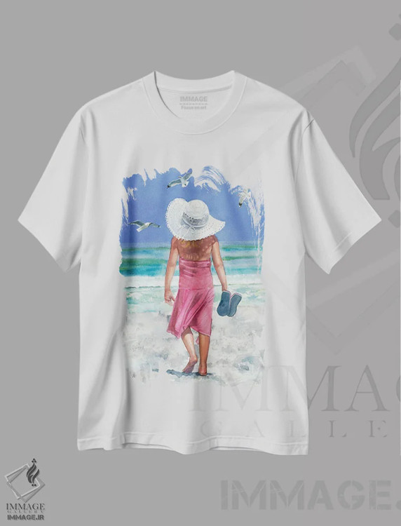 تیشرت سفید طرح دار موسیقی اقیانوس، دکور معاصر اثر جودیت استاین | immage.ir