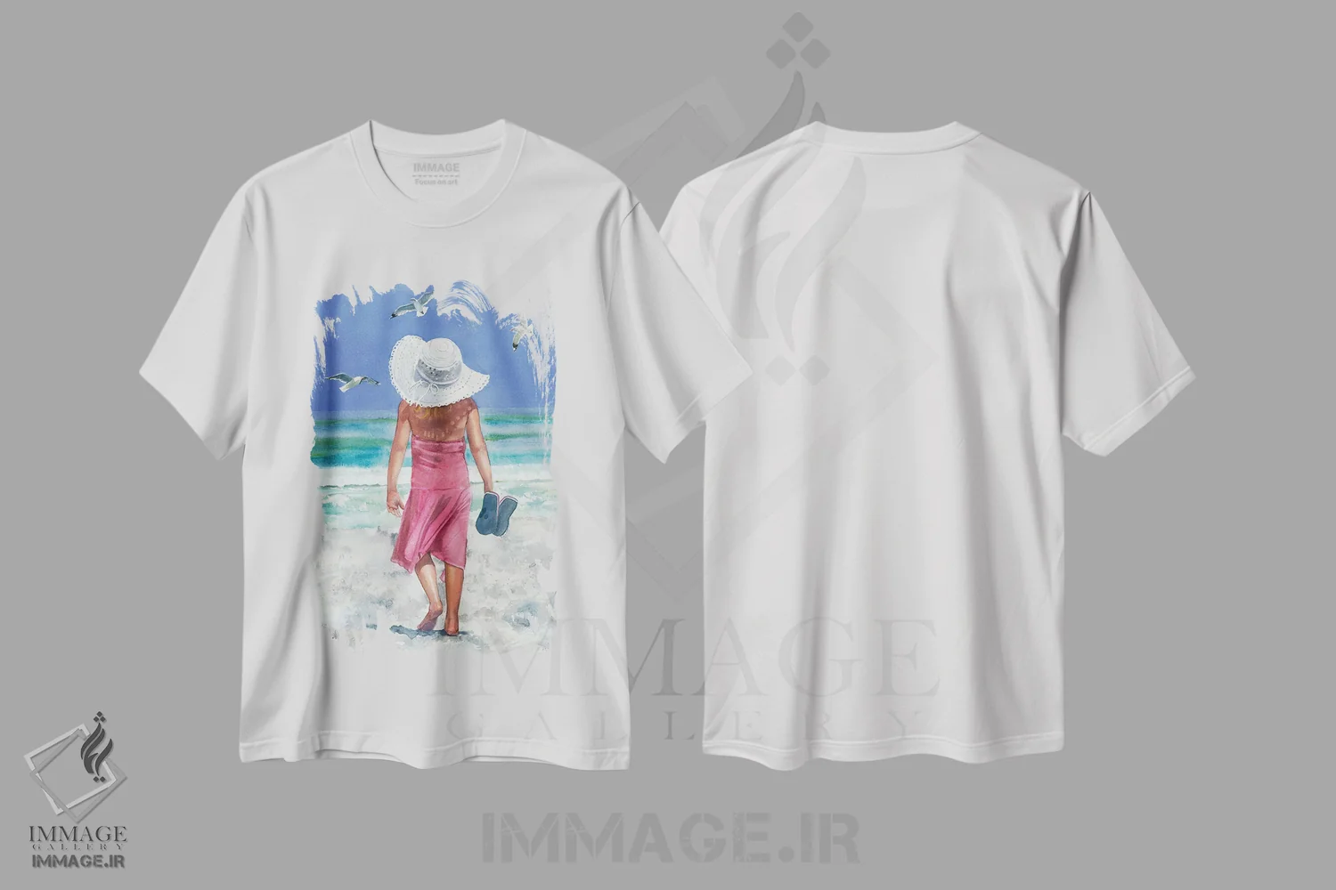 تیشرت سفید طرح دار موسیقی اقیانوس، دکور معاصر اثر جودیت استاین | immage.ir