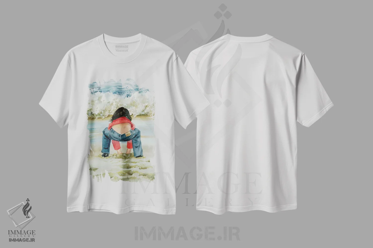 تیشرت سفید طرح دار جعبه شن بازی، دکور معاصر اثر جودیت استاین | immage.ir