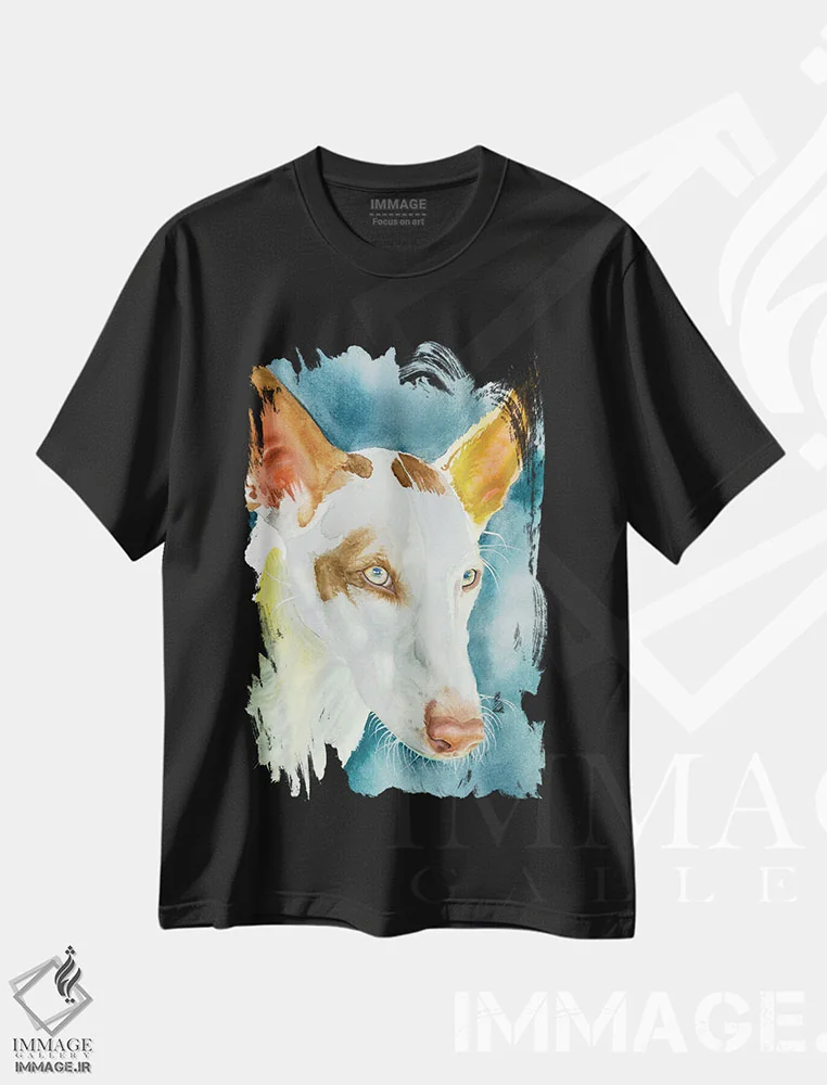 تیشرت مشکی طرح دار بیزر اثر جودیت استاین | فروشگاه ایماژ