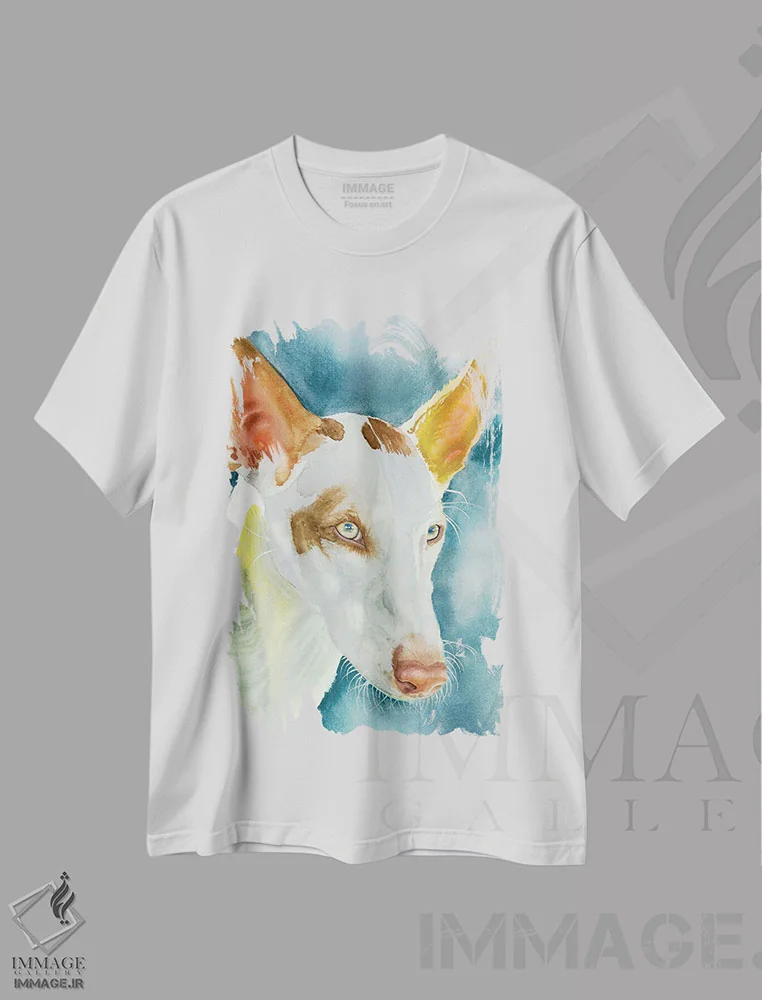 تیشرت سفید طرح دار بیزر اثر جودیت استاین | immage.ir