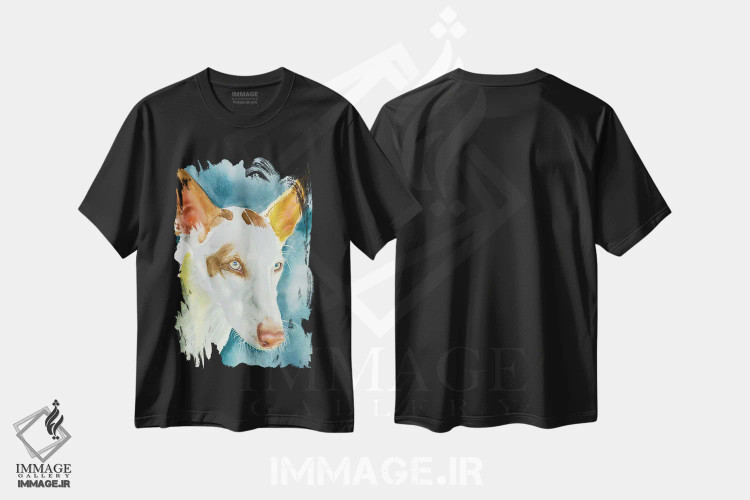 تیشرت مشکی طرح دار بیزر اثر جودیت استاین | فروشگاه ایماژ