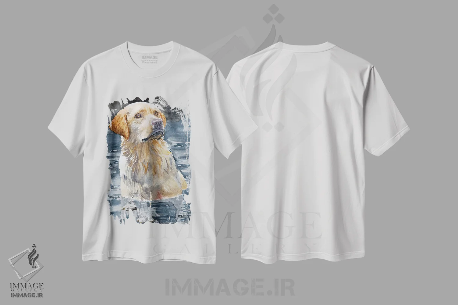 تیشرت سفید طرح دار بیلی، دکور کلبه و لژ اثر جودیت استاین | فروشگاه ایماژ