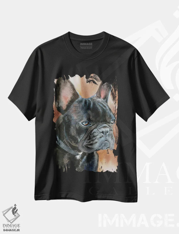 تیشرت مشکی طرح دار دکستر، دکور معاصر اثر جودیت استاین | فروشگاه ایماژ