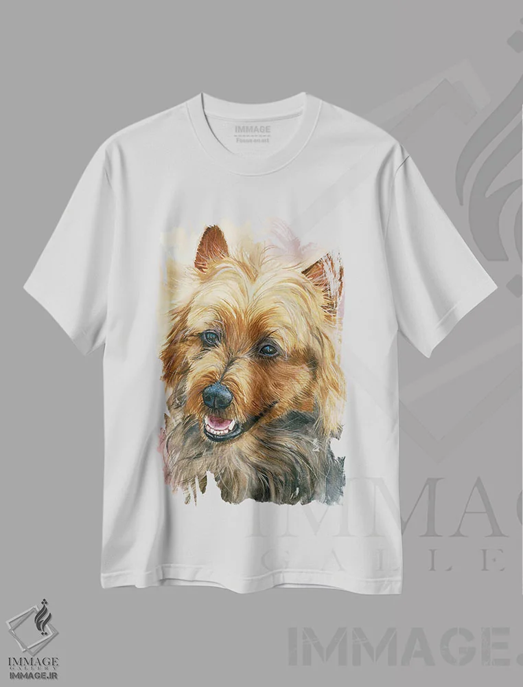 تیشرت سفید طرح دار استرالیا، دکور معاصر اثر جودیت استاین | فروشگاه ایماژ