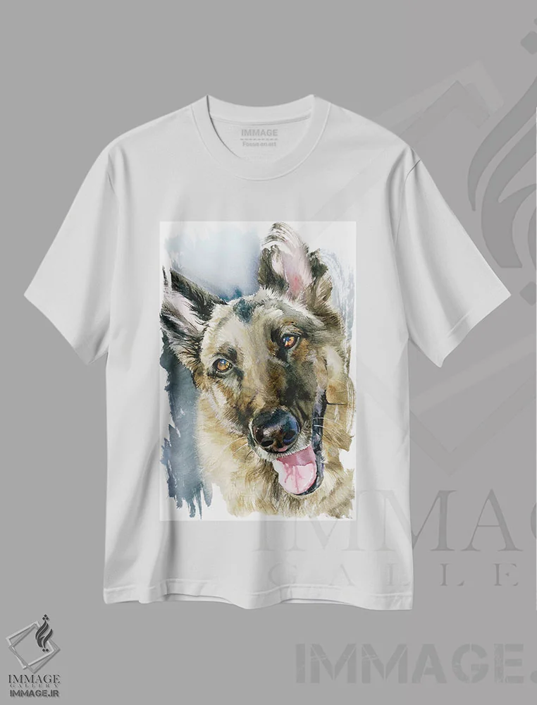 تیشرت سفید طرح دار فلامینگو، دکور معاصر اثر جودیت استاین | فروشگاه ایماژ