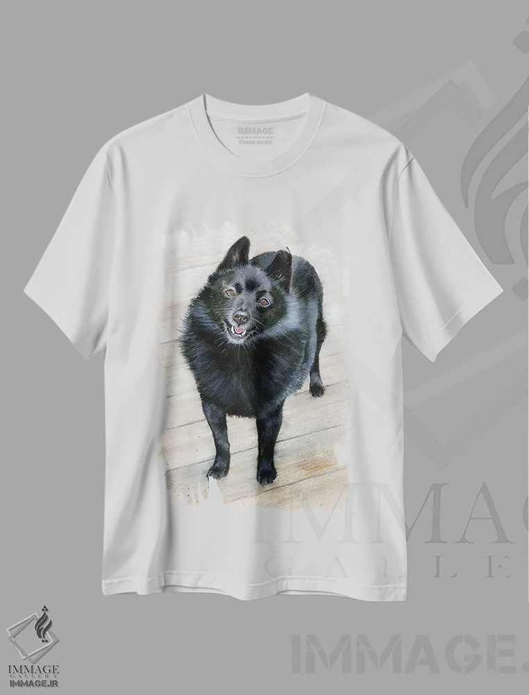 تیشرت سفید طرح دار داستی، دکور معاصر اثر جودیت استاین | immage.ir