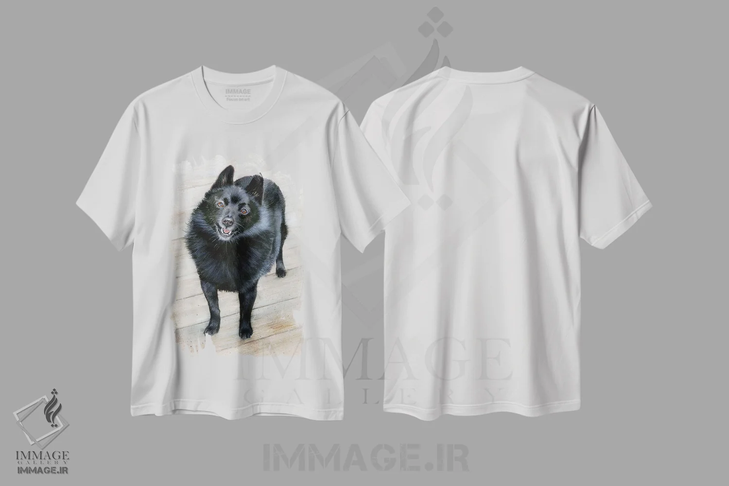 تیشرت سفید طرح دار داستی، دکور معاصر اثر جودیت استاین | immage.ir