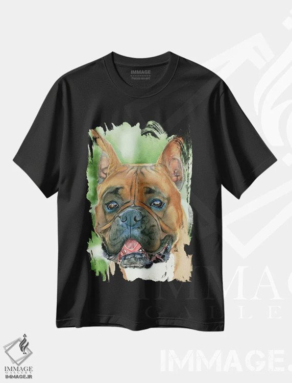 تیشرت مشکی طرح دار یواش یواش پیش برو، دکور معاصر اثر جودیت استاین | فروشگاه ایماژ