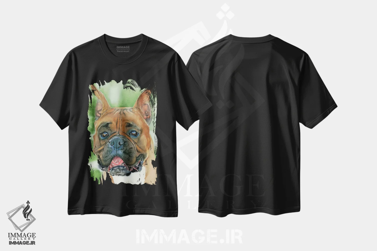 تیشرت مشکی طرح دار یواش یواش پیش برو، دکور معاصر اثر جودیت استاین | فروشگاه ایماژ