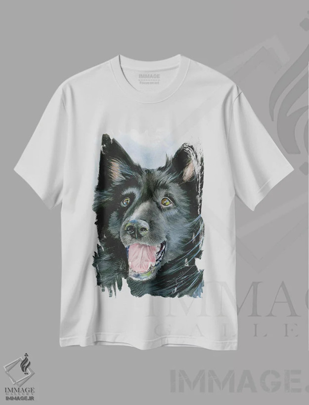 تیشرت سفید طرح دار به حرکت درآوردن اثر جودیت استاین | فروشگاه ایماژ