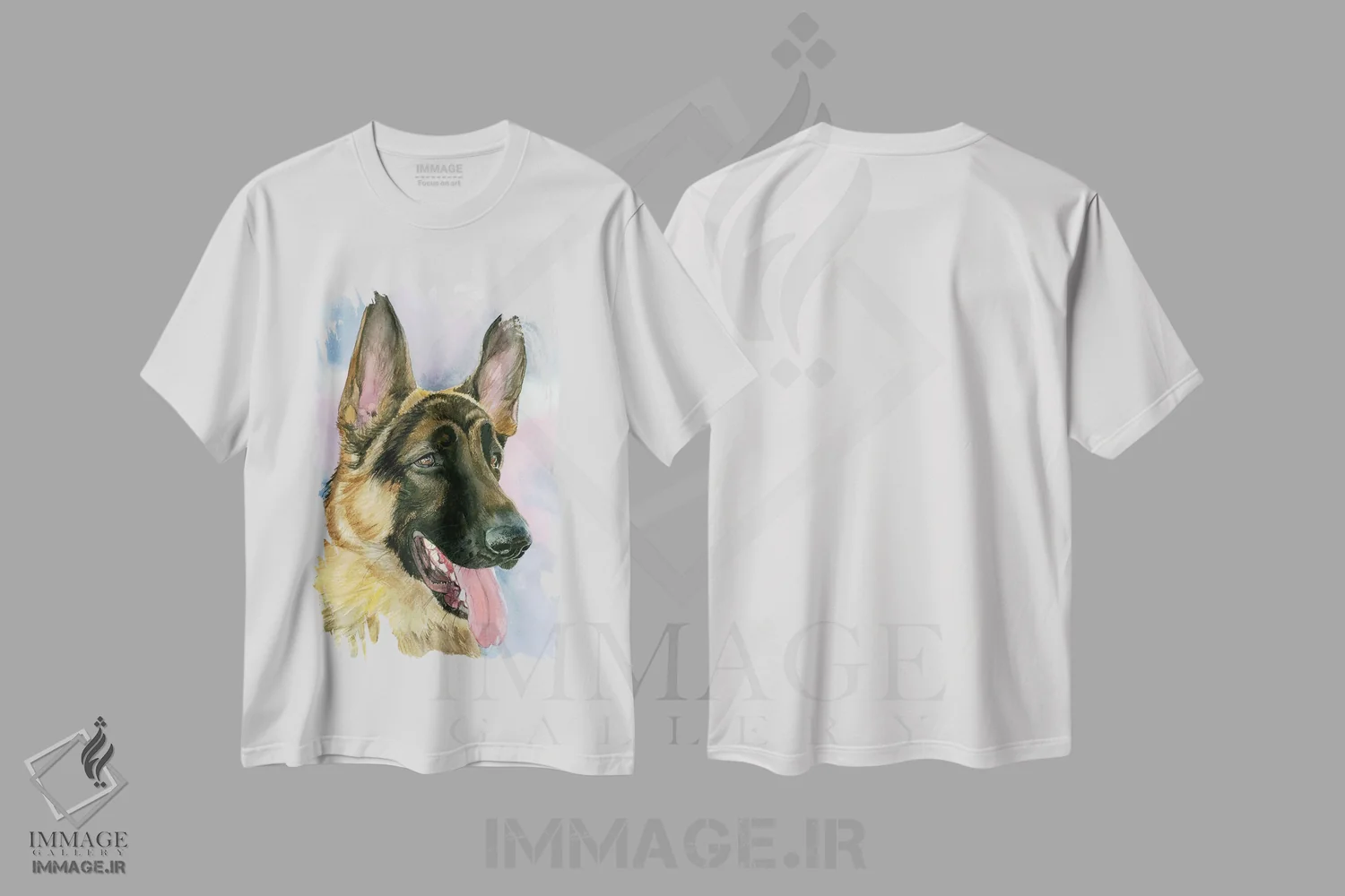 تیشرت سفید طرح دار سگ مأمور مخفی، دکور معاصر اثر جودیت استاین | immage.ir