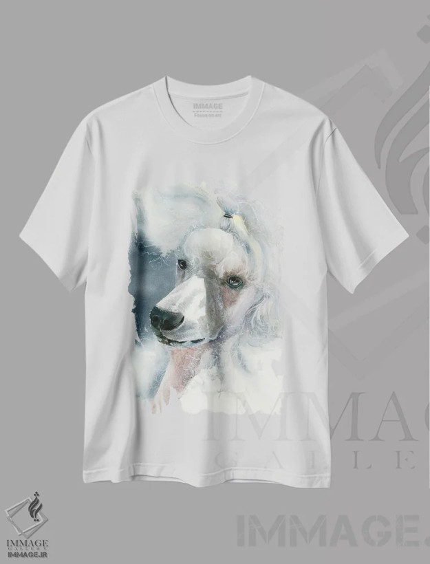 تیشرت سفید طرح دار بانوی شیک و باوقار، دکور معاصر اثر جودیت استاین | فروشگاه ایماژ