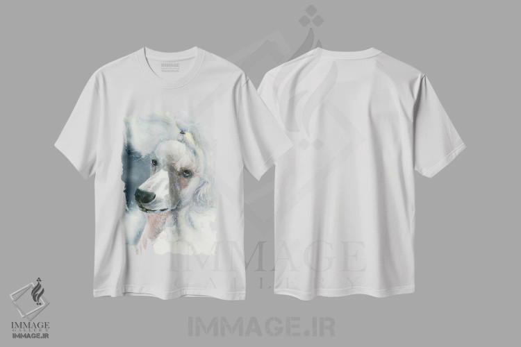 تیشرت سفید طرح دار بانوی شیک و باوقار، دکور معاصر اثر جودیت استاین | فروشگاه ایماژ