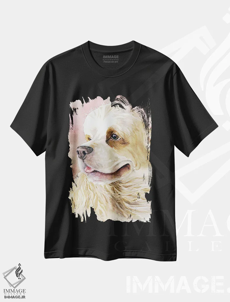 تیشرت مشکی طرح دار خامه و شکر، هنر فاخر معاصر اثر جودیت استاین | immage.ir