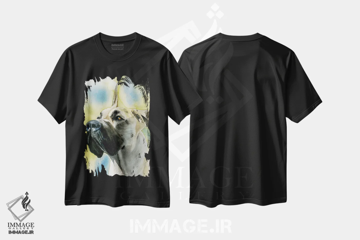 تیشرت مشکی طرح دار دویچه داگه، هنر فاخر معاصر اثر جودیت استاین | immage.ir