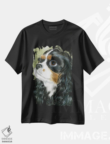 تیشرت مشکی طرح دار شایستهٔ پادشاه، هنر فاخر معاصر اثر جودیت استاین | فروشگاه ایماژ