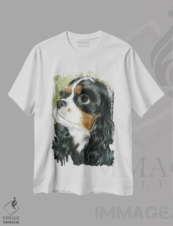 تیشرت سفید طرح دار شایستهٔ پادشاه، هنر فاخر معاصر اثر جودیت استاین | immage.ir