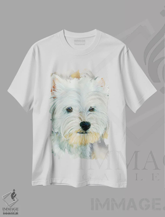 تیشرت سفید طرح دار برو وستی، هنر فاخر معاصر اثر جودیت استاین | فروشگاه ایماژ