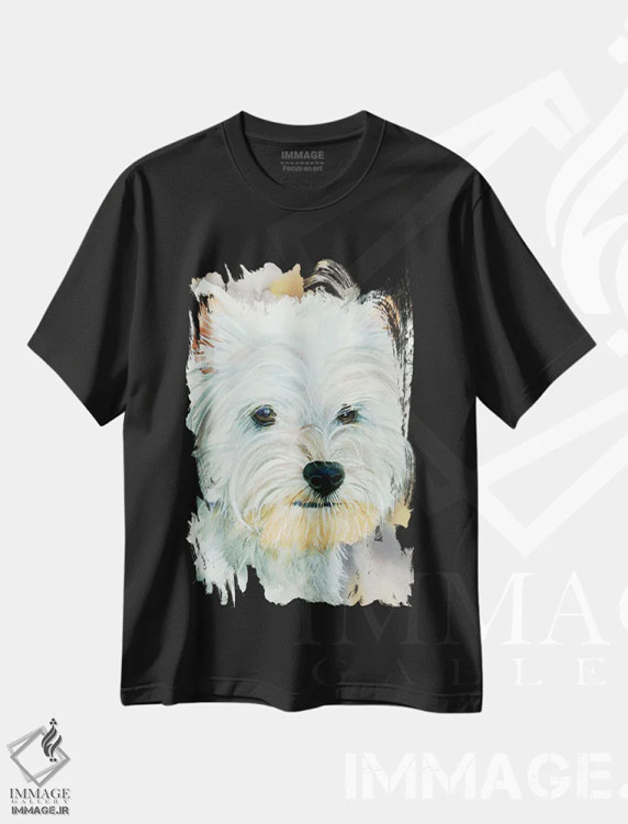 تیشرت مشکی طرح دار برو وستی، هنر فاخر معاصر اثر جودیت استاین | immage.ir