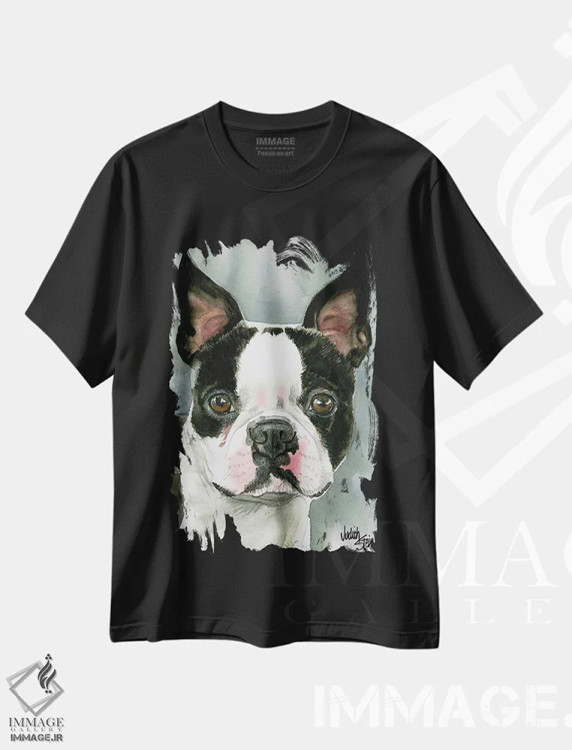تیشرت مشکی طرح دار آقای آمریکایی، هنر فاخر معاصر اثر جودیت استاین | immage.ir
