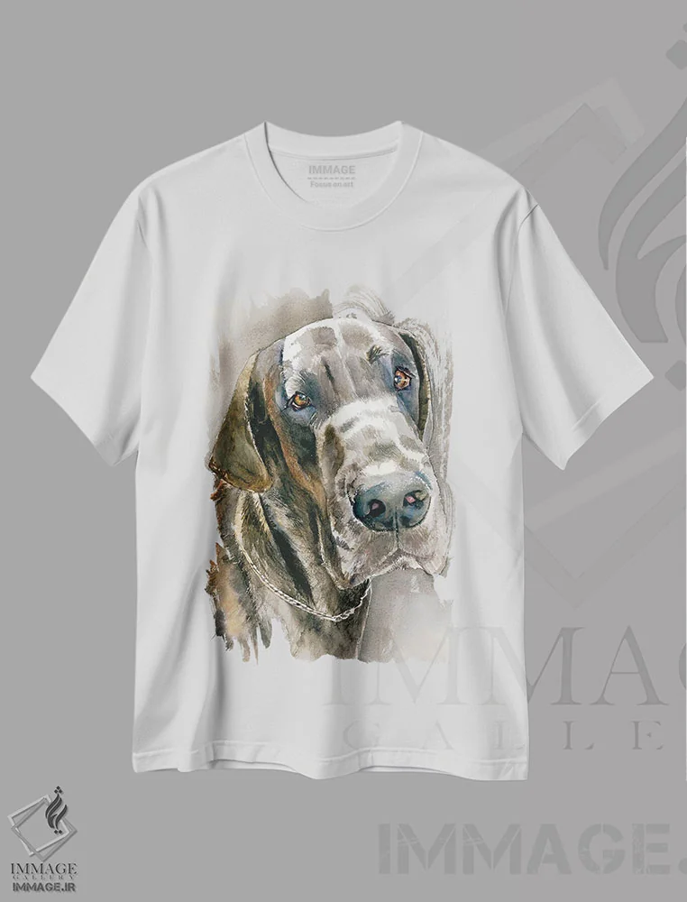 تیشرت سفید طرح دار گریت دین، هنر فاخر معاصر اثر جودیت استاین | immage.ir