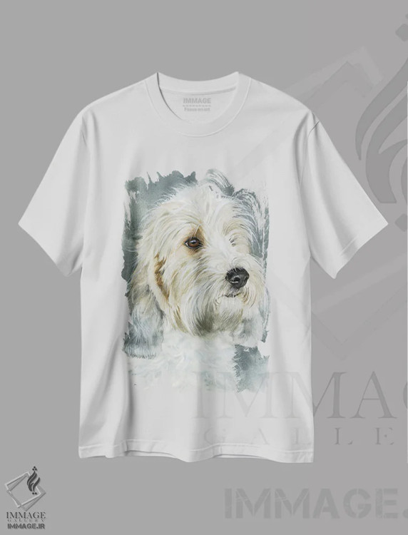 تیشرت سفید طرح دار خوش مشرب و بی خیال، هنر فاخر معاصر اثر جودیت استاین | immage.ir