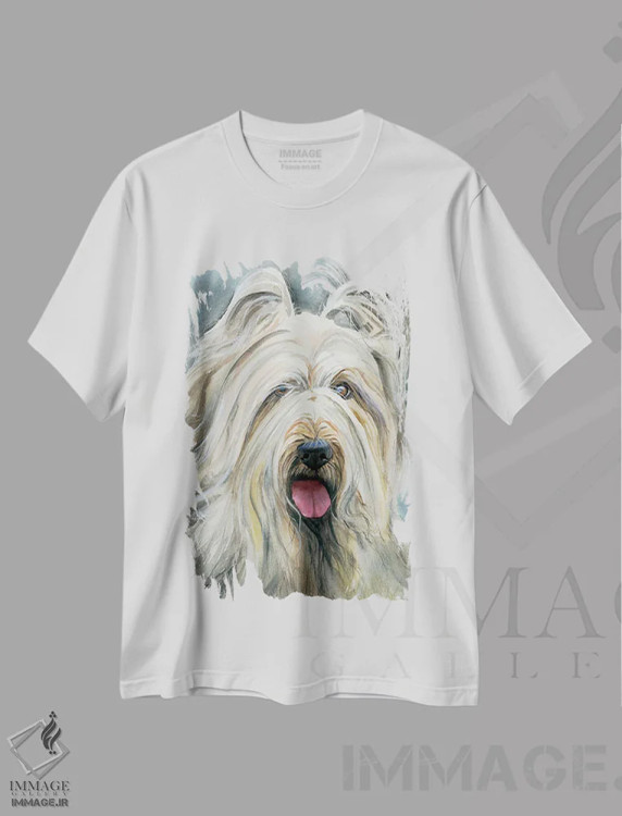 تیشرت سفید طرح دار قلبی که با خز پیچیده شده اثر جودیت استاین | فروشگاه ایماژ