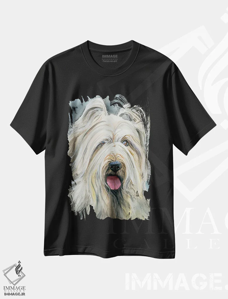 تیشرت مشکی طرح دار قلبی که با خز پیچیده شده اثر جودیت استاین | immage.ir