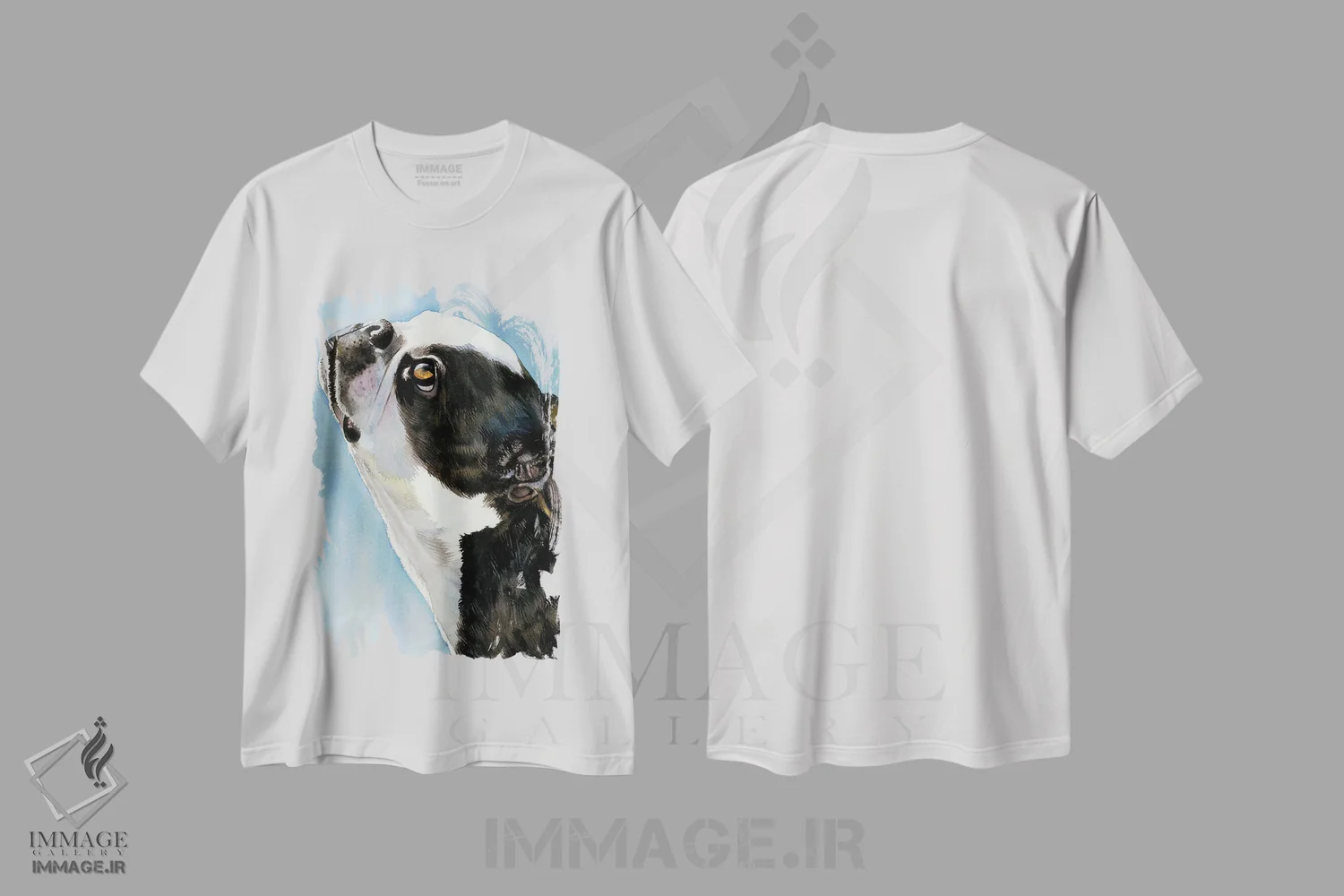 تیشرت سفید طرح دار یک نگاه به تو، هنر فاخر معاصر اثر جودیت استاین | immage.ir