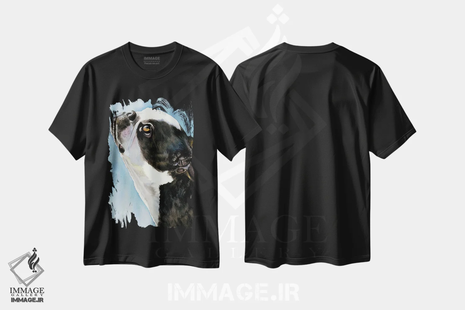 تیشرت مشکی طرح دار یک نگاه به تو، هنر فاخر معاصر اثر جودیت استاین | فروشگاه ایماژ