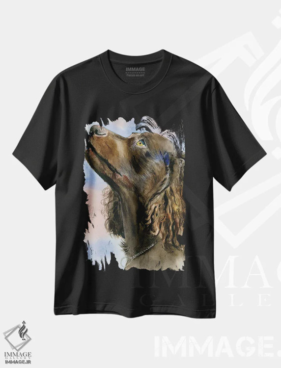 تیشرت مشکی طرح دار من عاشق رمز و راز هستم، هنر فاخر معاصر اثر جودیت استاین | immage.ir