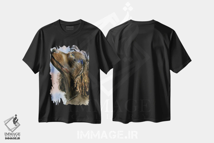 تیشرت مشکی طرح دار من عاشق رمز و راز هستم، هنر فاخر معاصر اثر جودیت استاین | immage.ir