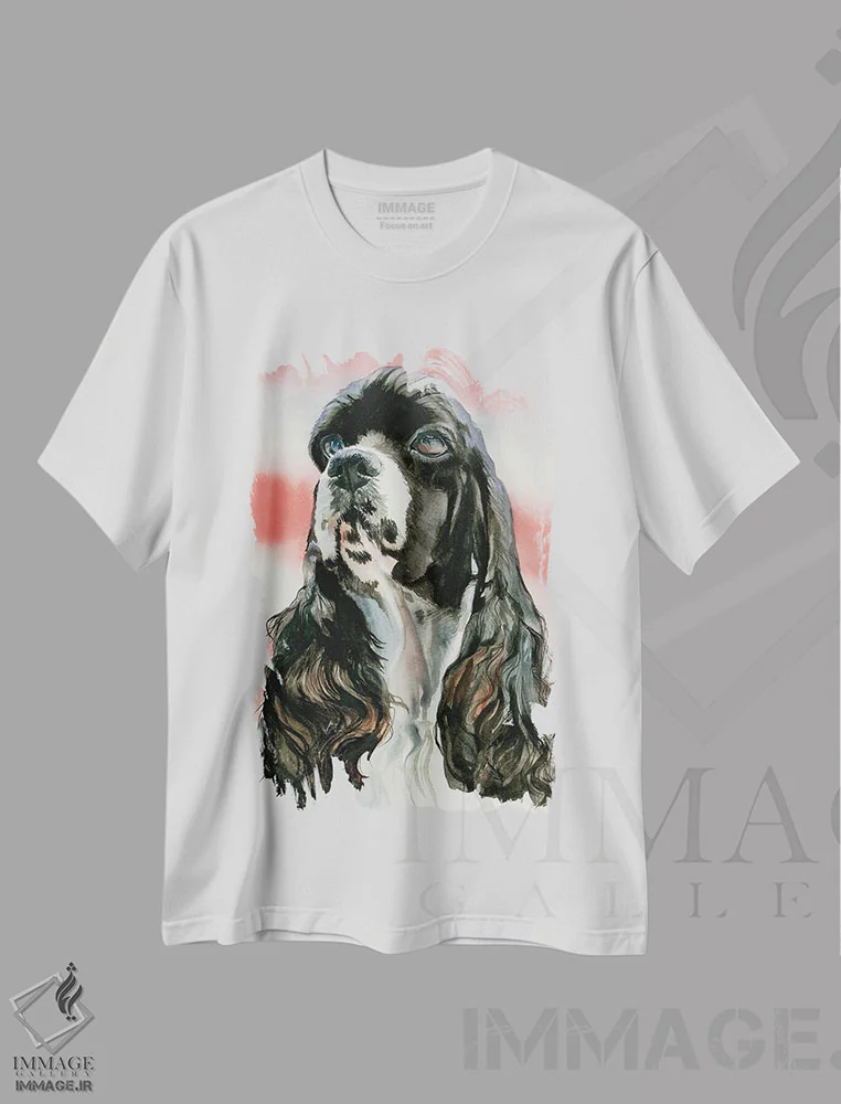 تیشرت سفید طرح دار روح مجلس، هنر فاخر معاصر اثر جودیت استاین | immage.ir