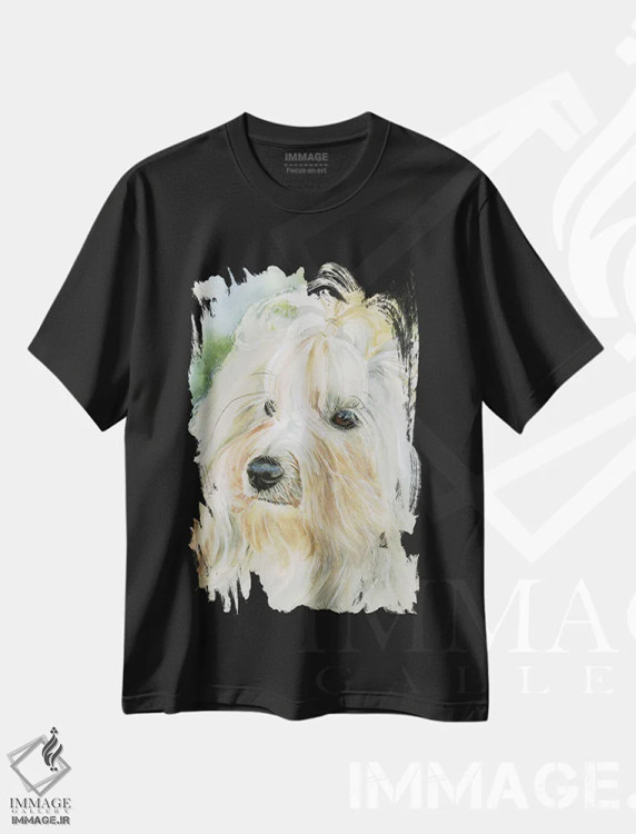 تیشرت مشکی طرح دار هاوانای کوچک، هنر فاخر معاصر اثر جودیت استاین | immage.ir