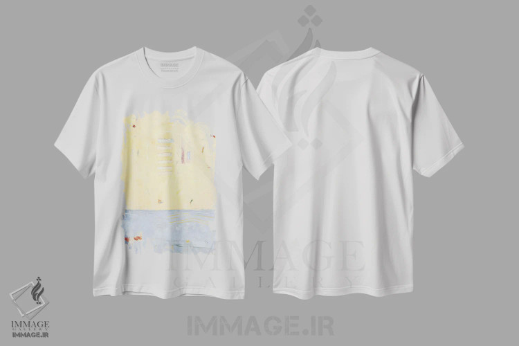 تیشرت سفید طرح دار جای خود را حفظ کن اثر جودی میجر | immage.ir