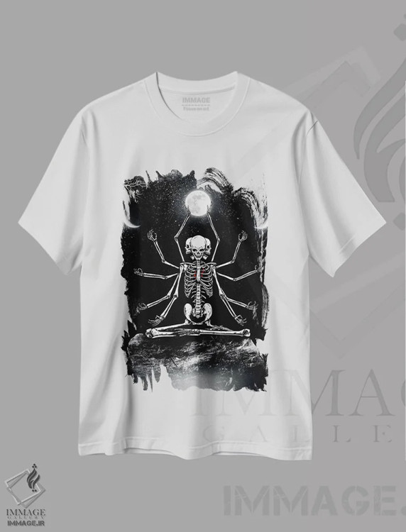 تیشرت سفید طرح دار طالع بینی، دکوراسیون جایگزین اثر جنید مورتیمر | فروشگاه ایماژ