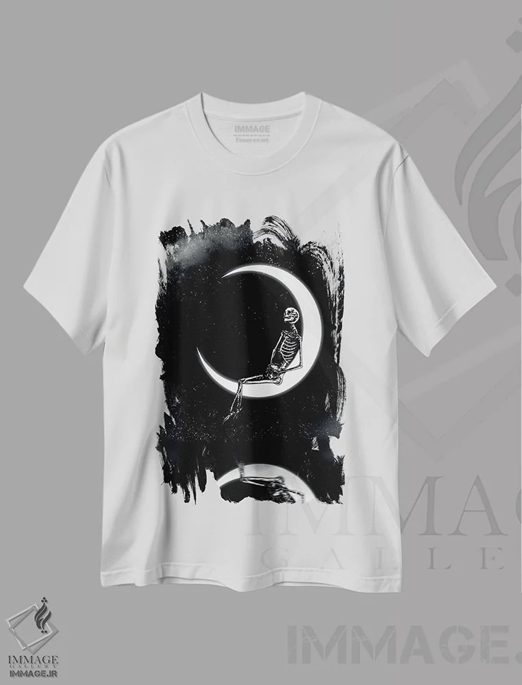 تیشرت سفید طرح دار رویاباف، دکوراسیون جایگزین اثر جنید مورتیمر | immage.ir