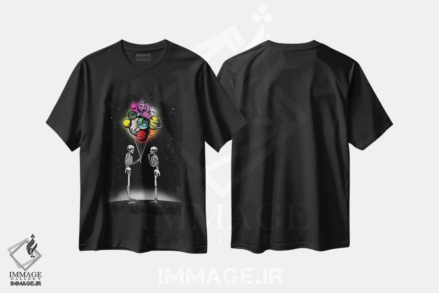 تیشرت مشکی طرح دار برای تو، دکوراسیون جایگزین اثر جنید مورتیمر | immage.ir