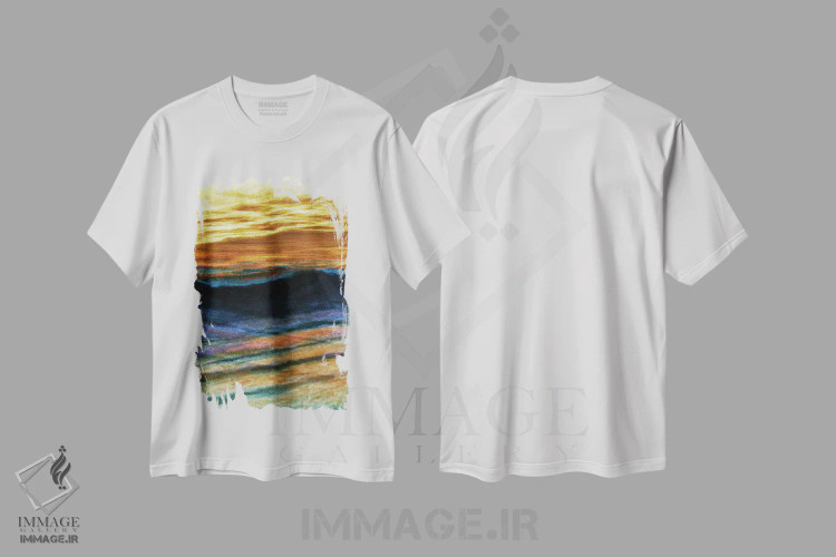تیشرت سفید طرح دار آثار جولیا دی سانو - immage.ir