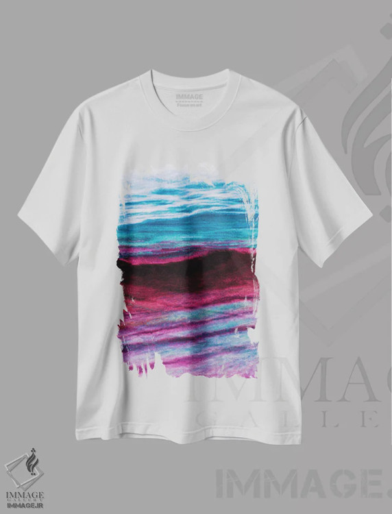 تیشرت سفید طرح دار آثار جولیا دی سانو - immage.ir