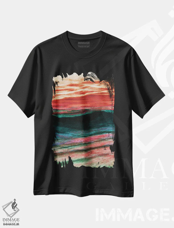 تیشرت مشکی طرح دار آثار جولیا دی سانو - immage.ir