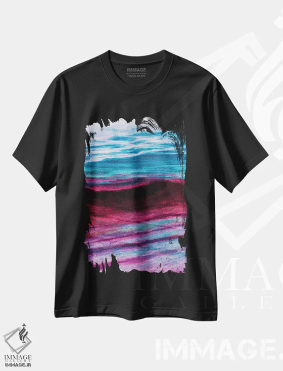 تیشرت مشکی طرح دار آثار جولیا دی سانو - فروشگاه ایماژ